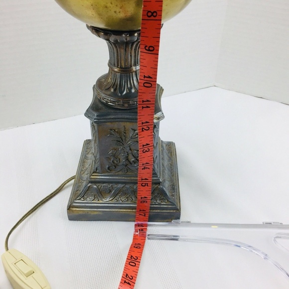 Vintage Brass Pewter 1960's Tulip Lamp Retro - Picture 2 of 8